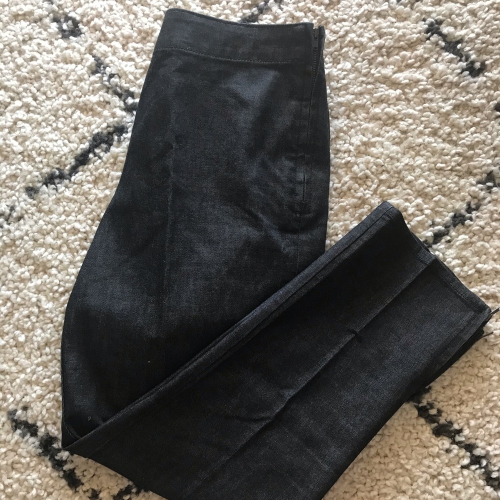 Side zip denim pants